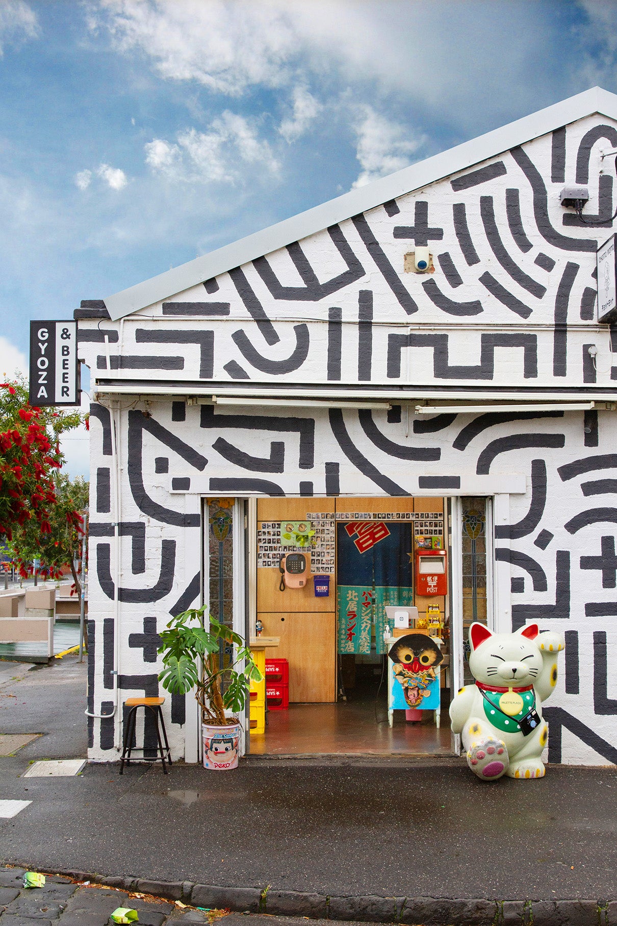 Exterior of Chotto Motto, a unique Japanese restaurant in Melbourne known for its gyoza, izakaya dishes, and retro Showa era decor in Collingwood