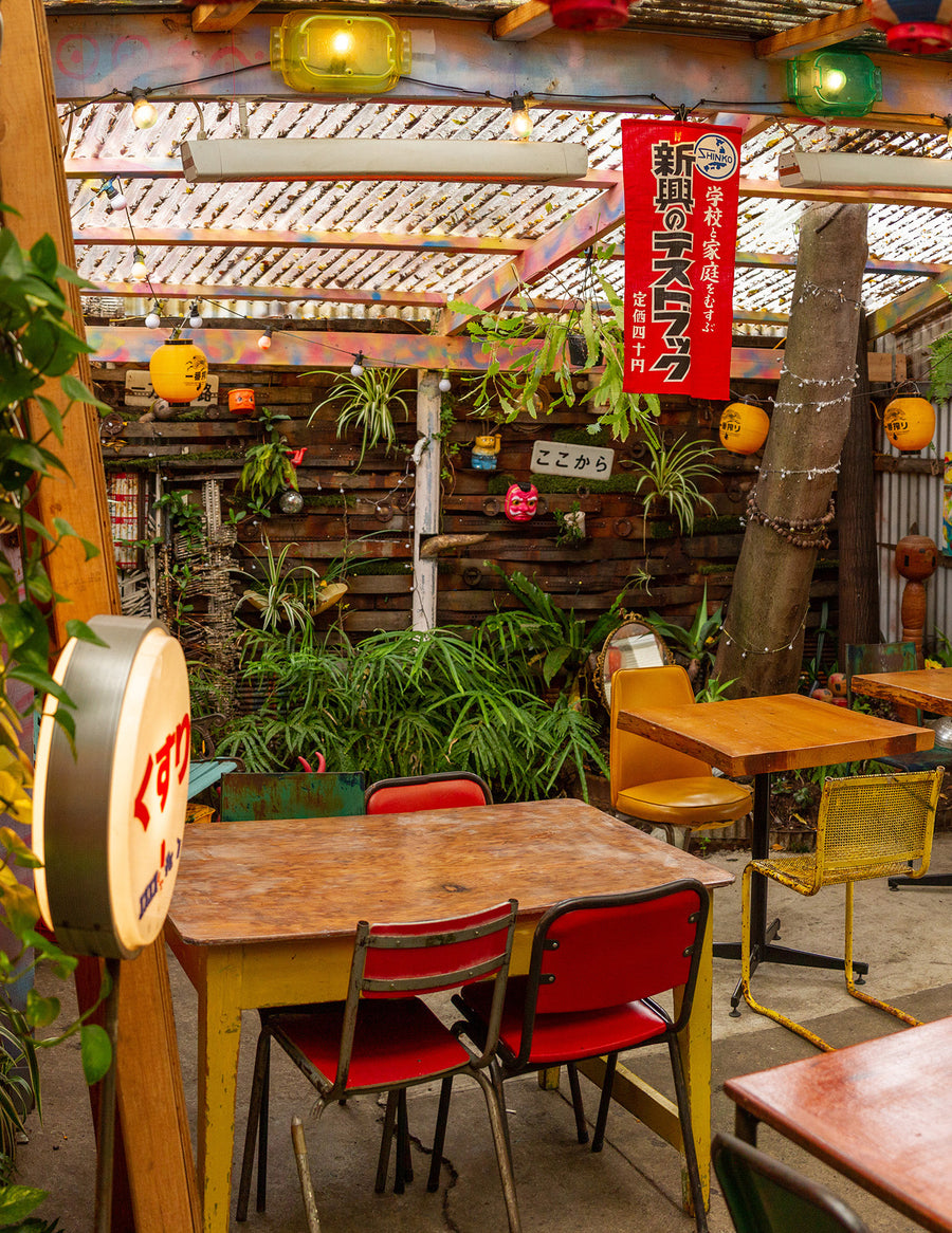 The covered garden at Chotto Motto, a dog friendly restaurant in Collingwood